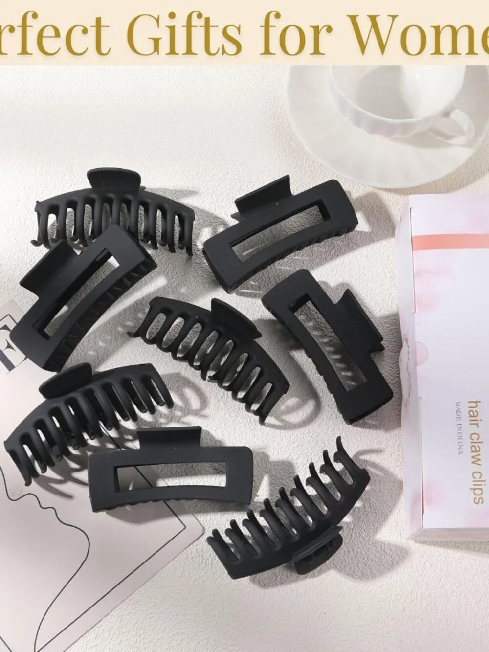 Hair Clips for Women 4.3 Inch Large Hair Claw Clips for Women Thin Thick Curly H